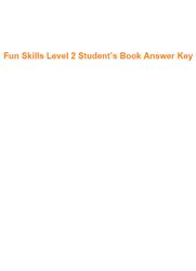 Fun Skills 2, Student’s Book, Answer keys