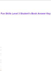 Fun Skills 3, Student's Book, Answer keys