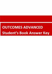 Outcomes Advanced, Student's Book, Answer Key