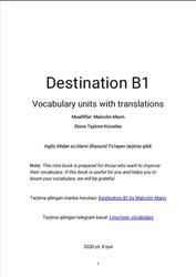 Destination B1, Vocabulary units with translations, Mann M., Taylore-Knowles S., 2020