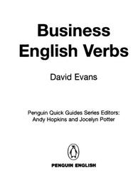 Business English Verbs, Evans D., 2000
