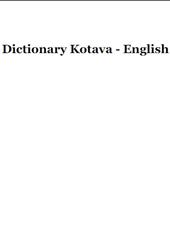 Dictionary Kotava-English, 2007