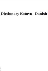Dictionary Kotava-Danish, 2007