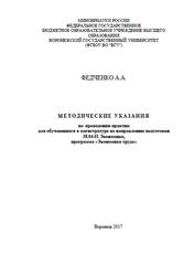 Методические указания по проведению практик, Экономика, Федченко А.А., 2017