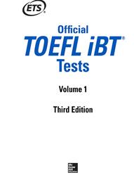 Official TOEFL iBT Tests, Volume 1, Third  Edition, 2018