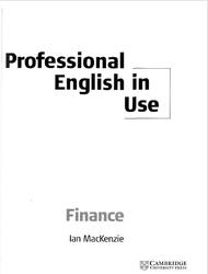 Professional English in Use, Finance, MacKenzie I.