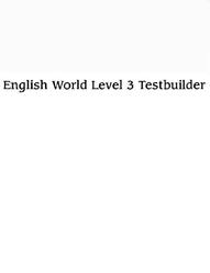English World 3, Testbuilder, 2009