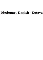 Kotava, Dictionary Danish, 2007